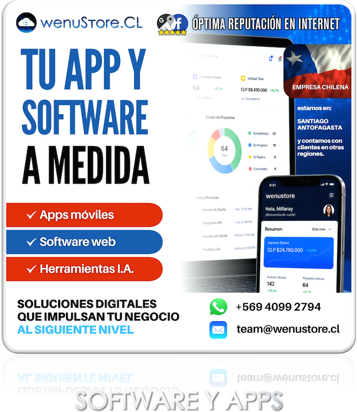 mejor empresa de desarrollo de software y apps santiago antofagasta chile